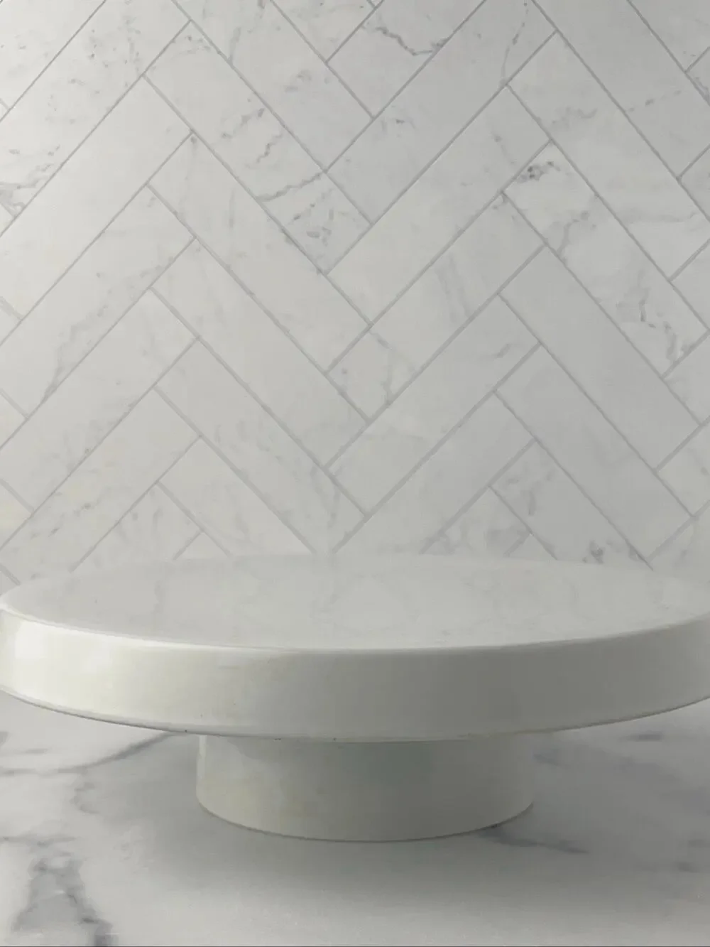 Better Homes and Gardens Stoneware Cake Plate Stand Dip Tray Combo White 11.5 in